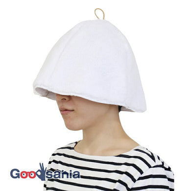 Sauna Hat, Sauna Hat that makes you want to rub your cheeks, Made in Japan, White, Suitable for head circumferences up to approx. 62cm