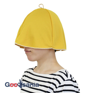 Sauna Hat, Cool Sauna Hat with Water, Made in Japan, Mustard, Suitable for head circumferences up to approx. 62cm