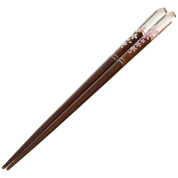 Painted chopsticks, aclear painted chopsticks, cherry blossom color, 21cm