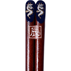 Painted chopsticks Wakasa Turn around zodiac painted chopsticks Dragon