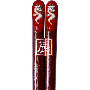 Painted chopsticks Wakasa Turn around zodiac painted chopsticks Tatsu Tatsu