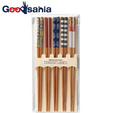 Soot bamboo Miyabi 5-piece set for painted chopsticks