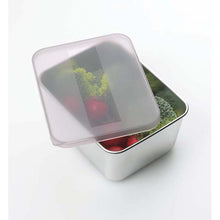 Load image into Gallery viewer, EAtoCO Yoki Food Container Container Made in Japan Silver Approx. 650ml AS0036
