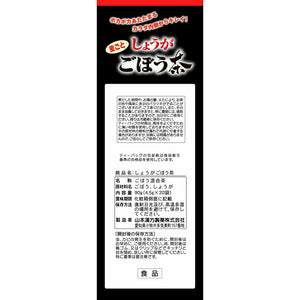 Yamamoto Kampo Ginger Burdock Tea 4.5g x 20 packets, Flavorful Warming Tea