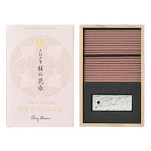 画像をギャラリービューアに読み込む, Oedo-Koh Incense &amp; Mini Ceramic Holder - Cherry Blossom 60 Sticks
